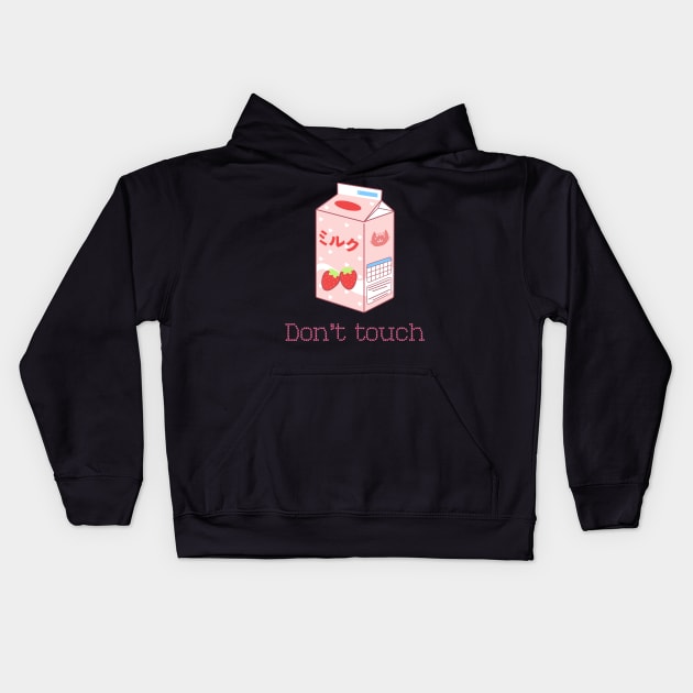 Japanese strawberry milk Kids Hoodie by BTSKingdom